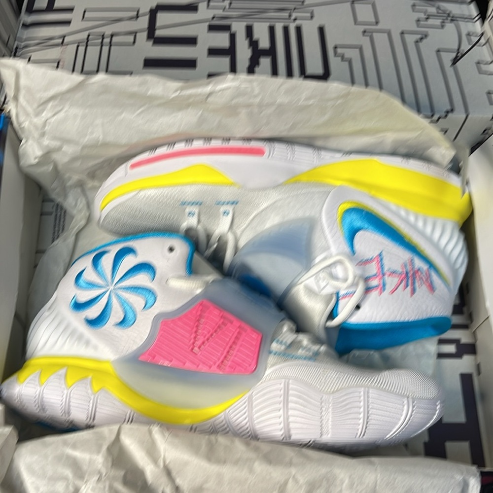 Nike Kyrie 6 White, Blue and Pink Sneakers - Picture 10 of 10